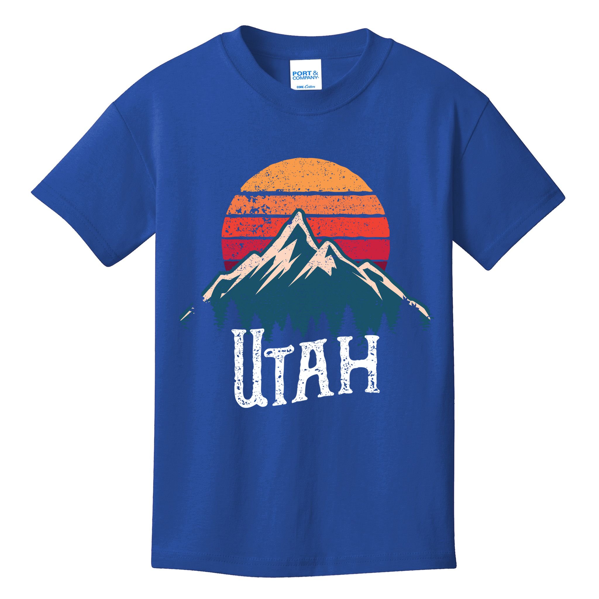 Retro Utah Ut Mountains Outdoor Wildness Funny Gift Kids T-Shirt