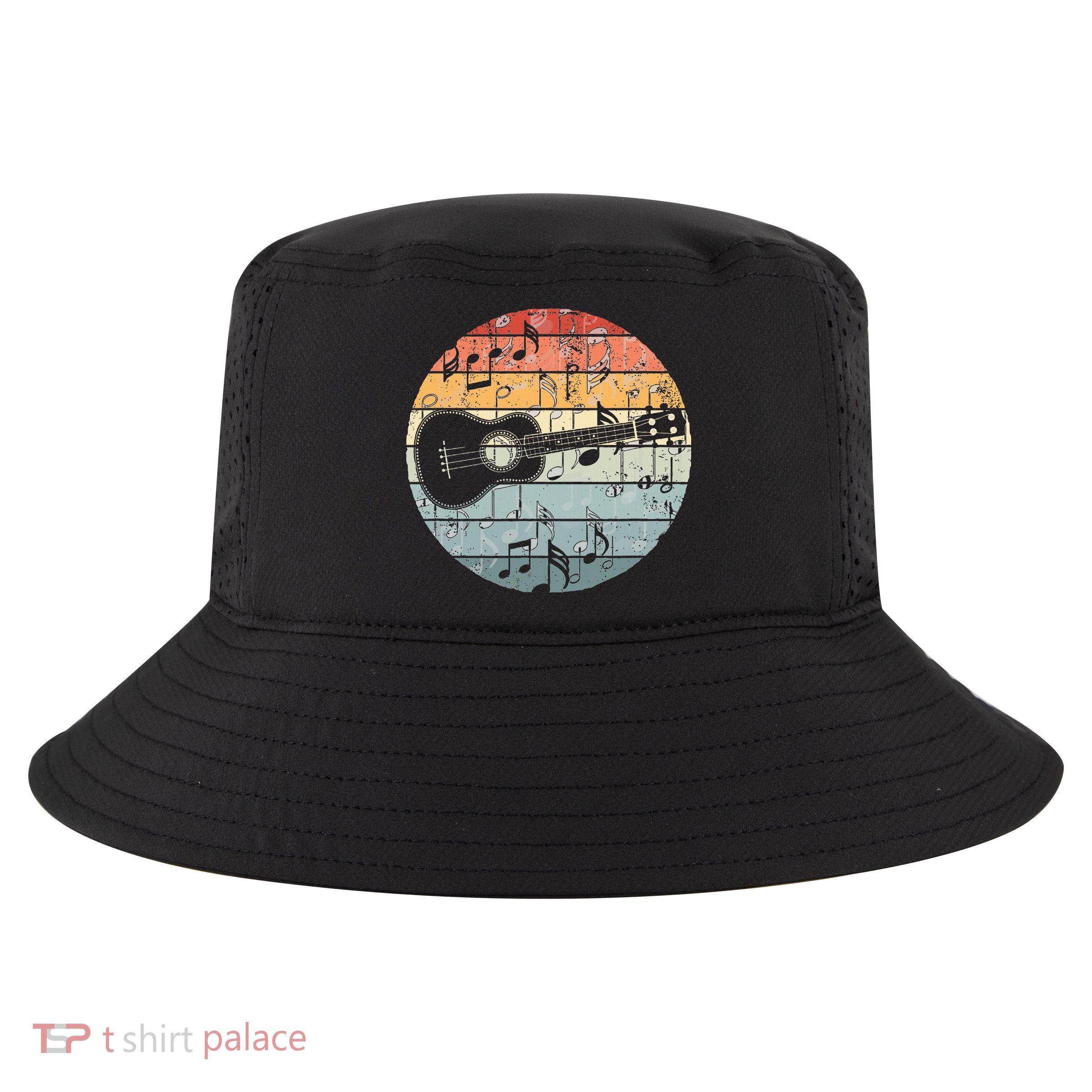 Retro Uke Ukulele Player Funny Ukulele Music Cool Comfort Performance Bucket Hat