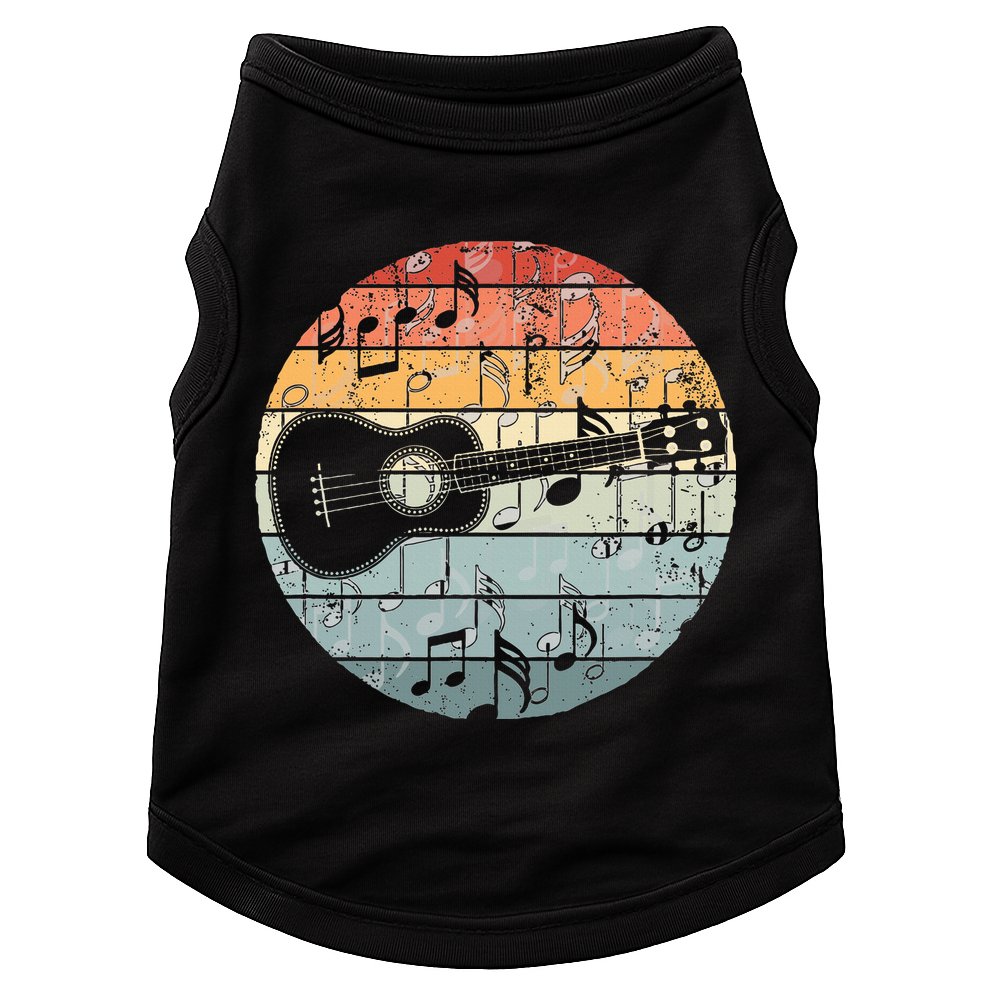 Retro Uke Ukulele Player Funny Ukulele Music Doggie Tank