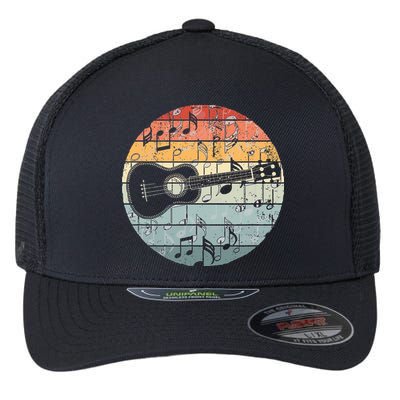 Retro Uke Ukulele Player Funny Ukulele Music Flexfit Unipanel Trucker Cap