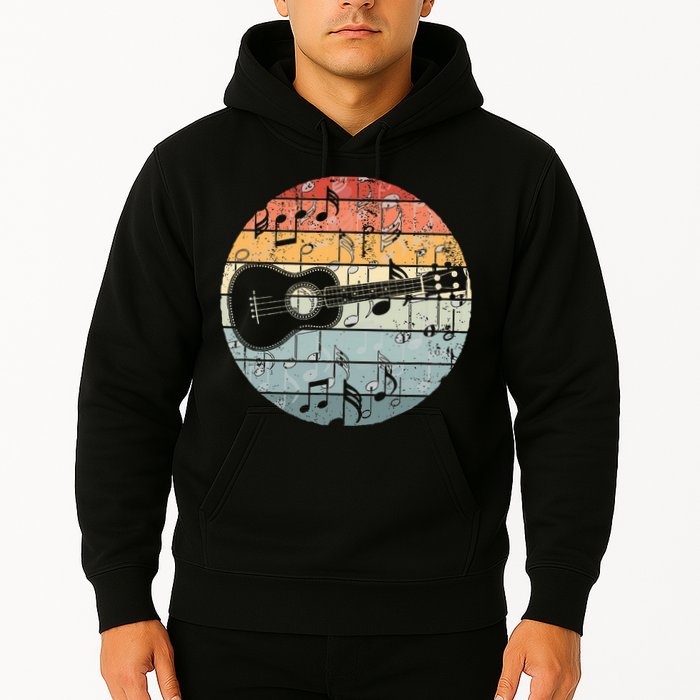 Retro Uke Ukulele Player Funny Ukulele Music Hoodie
