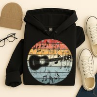 Retro Uke Ukulele Player Funny Ukulele Music Hoodie