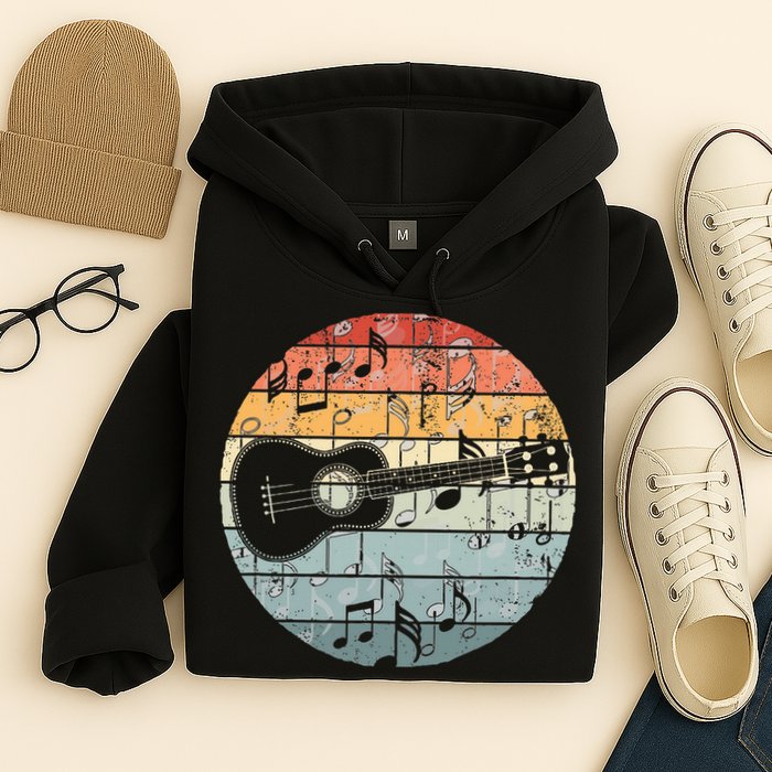 Retro Uke Ukulele Player Funny Ukulele Music Hoodie