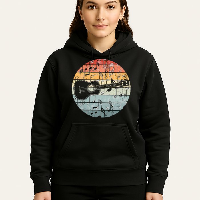 Retro Uke Ukulele Player Funny Ukulele Music Hoodie