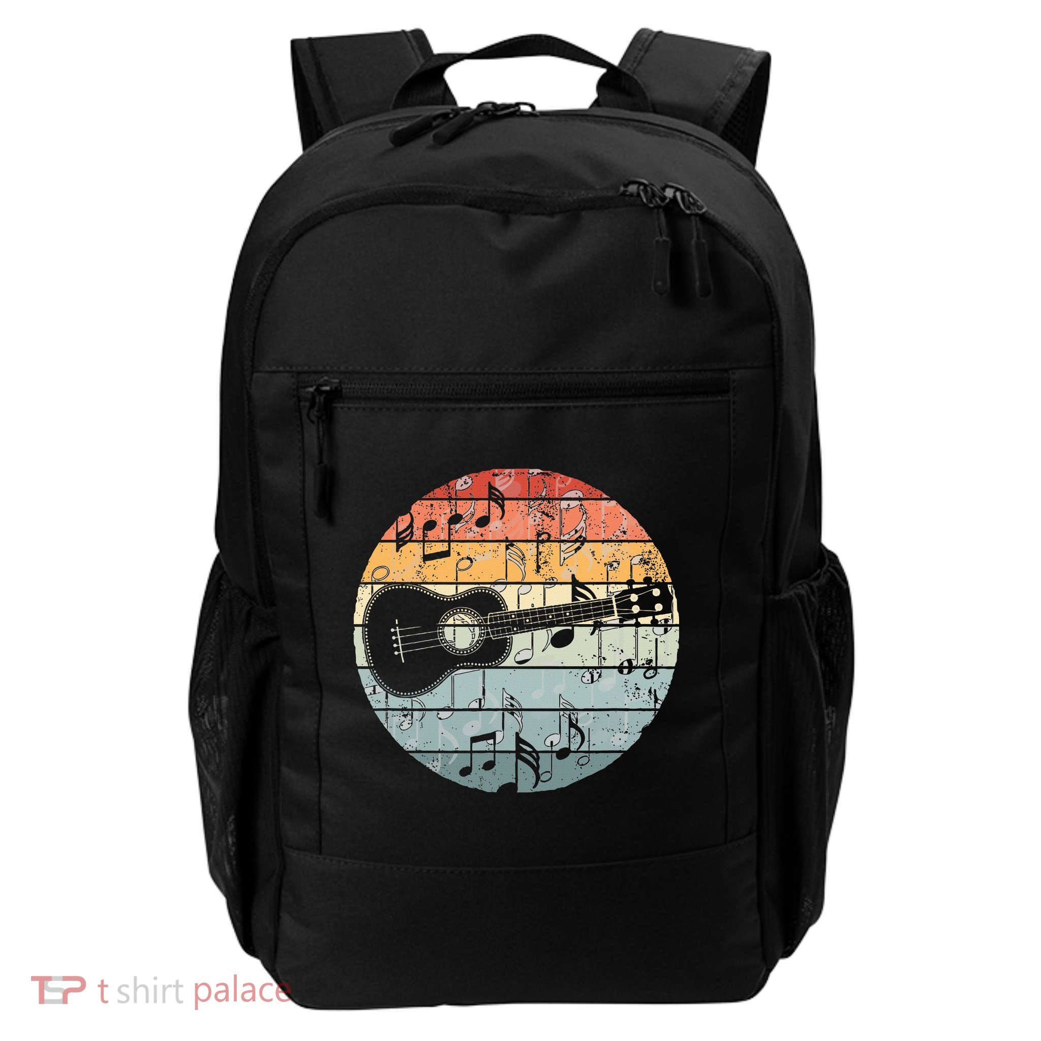 Retro Uke Ukulele Player Funny Ukulele Music Backpack