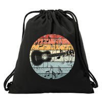 Retro Uke Ukulele Player Funny Ukulele Music Drawstring Bag