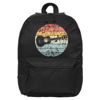 Retro Uke Ukulele Player Funny Ukulele Music 16 in Basic Backpack