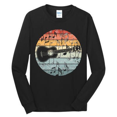 Retro Uke Ukulele Player Funny Ukulele Music Tall Long Sleeve T-Shirt