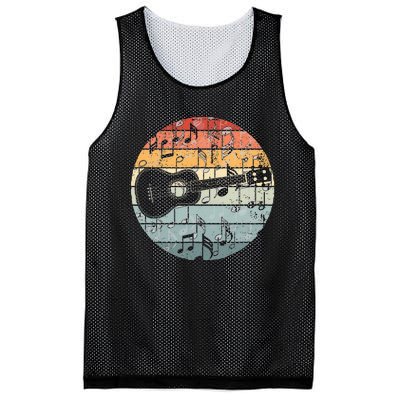 Retro Uke Ukulele Player Funny Ukulele Music Mesh Reversible Basketball Jersey Tank