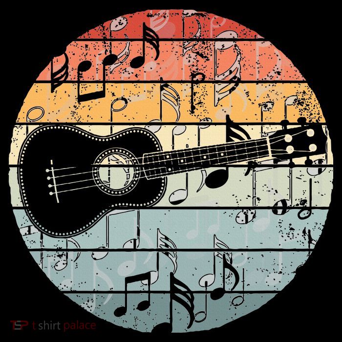 Retro Uke Ukulele Player Funny Ukulele Music Poster