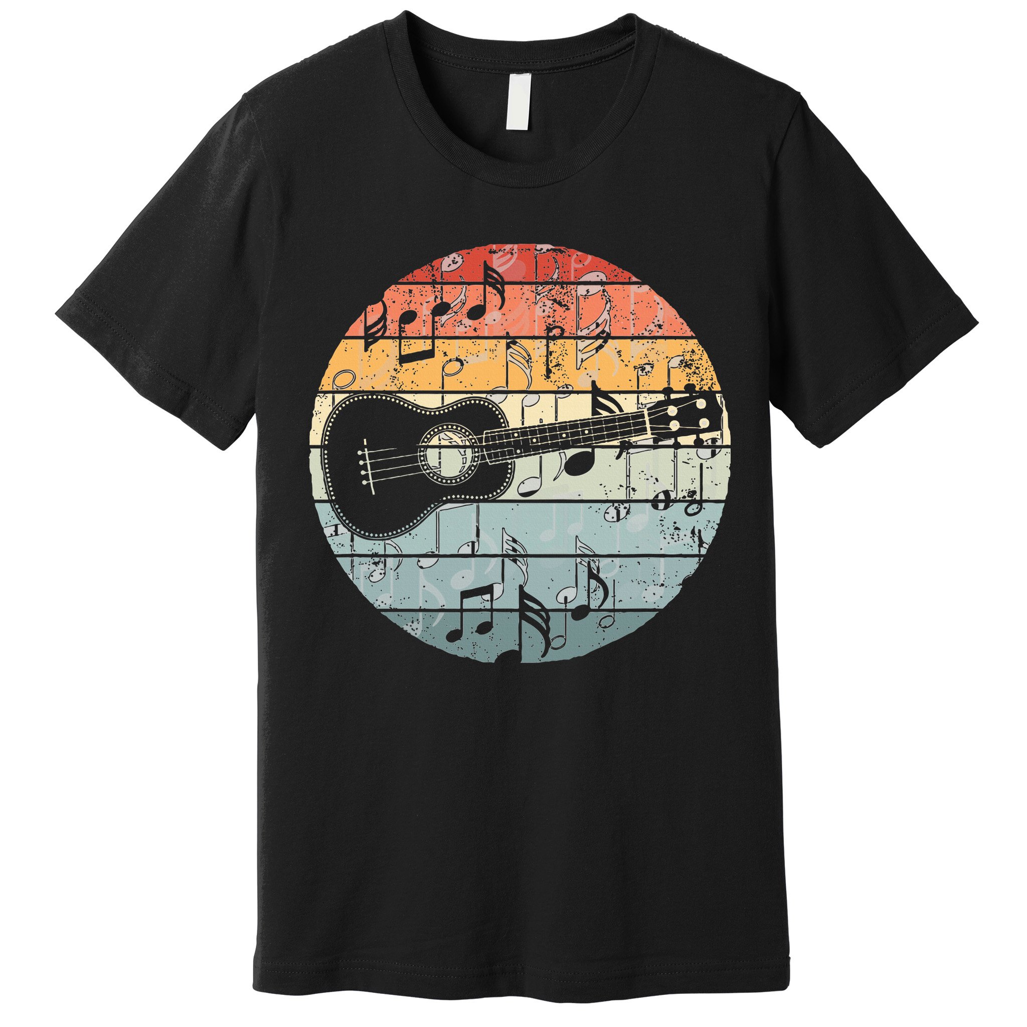 Retro Uke Ukulele Player Funny Ukulele Music Premium T-Shirt