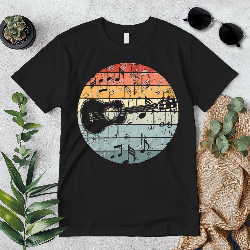 Retro Uke Ukulele Player Funny Ukulele Music Premium T-Shirt