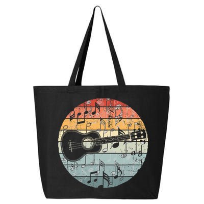 Retro Uke Ukulele Player Funny Ukulele Music 25L Jumbo Tote