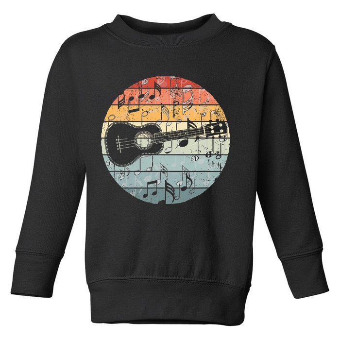 Retro Uke Ukulele Player Funny Ukulele Music Toddler Sweatshirt