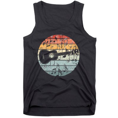 Retro Uke Ukulele Player Funny Ukulele Music Tank Top