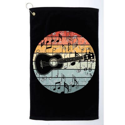 Retro Uke Ukulele Player Funny Ukulele Music Golf Towel