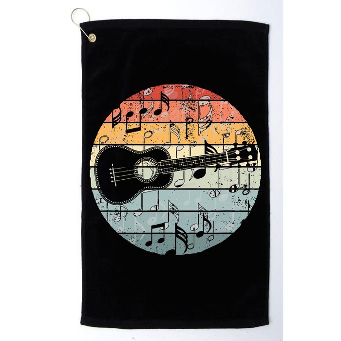 Retro Uke Ukulele Player Funny Ukulele Music Golf Towel