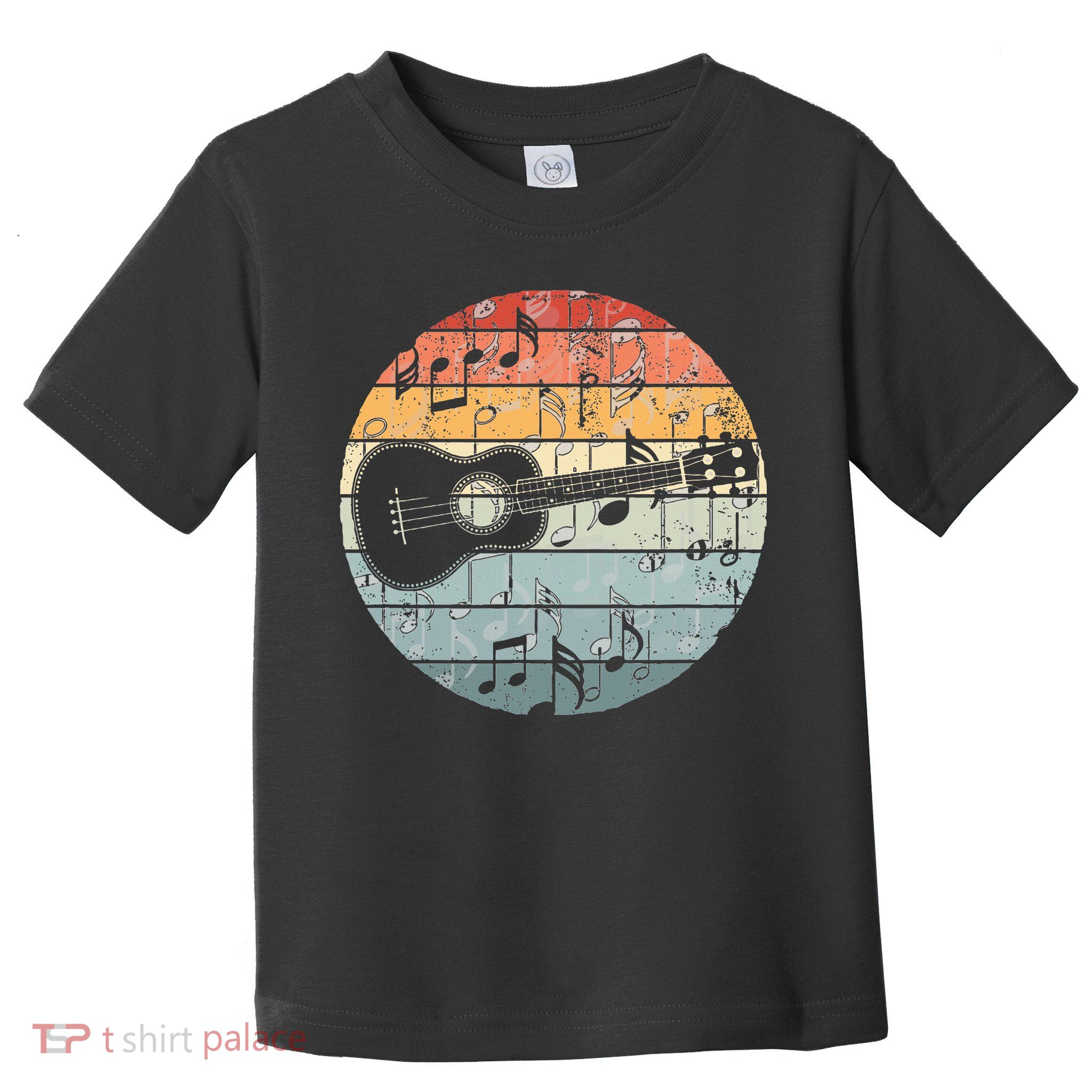 Retro Uke Ukulele Player Funny Ukulele Music Toddler T-Shirt