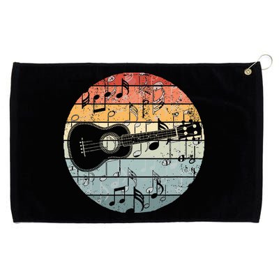 Retro Uke Ukulele Player Funny Ukulele Music Grommeted Golf Towel