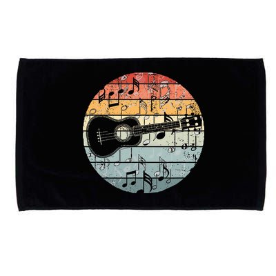 Retro Uke Ukulele Player Funny Ukulele Music Microfiber Hand Towel