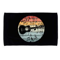 Retro Uke Ukulele Player Funny Ukulele Music Microfiber Hand Towel