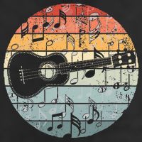 Retro Uke Ukulele Player Funny Ukulele Music Microfiber Hand Towel