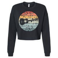 Retro Uke Ukulele Player Funny Ukulele Music Cropped Pullover Crew