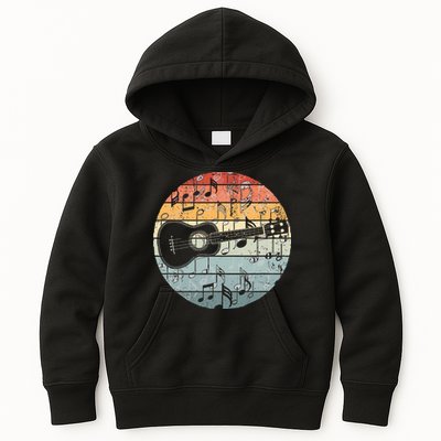 Retro Uke Ukulele Player Funny Ukulele Music Kids Hoodie