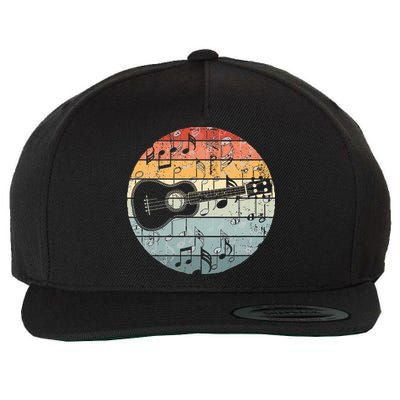 Retro Uke Ukulele Player Funny Ukulele Music Wool Snapback Cap