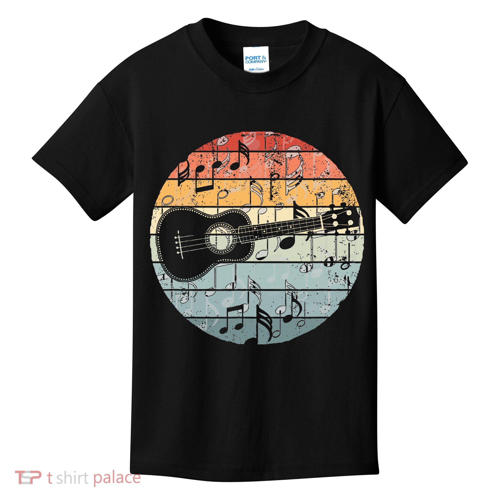 Retro Uke Ukulele Player Funny Ukulele Music Kids T-Shirt