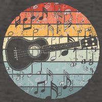 Retro Uke Ukulele Player Funny Ukulele Music Vector Backpack