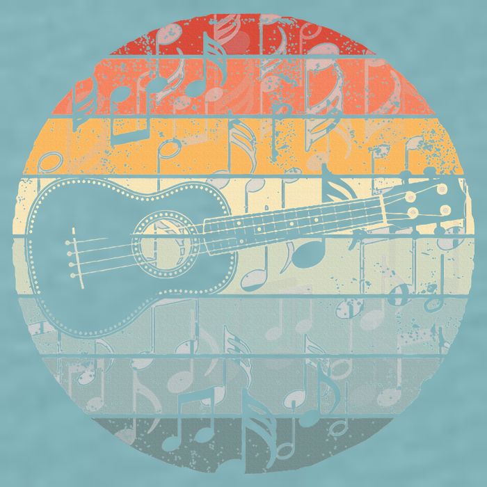 Retro Uke Ukulele Player Funny Ukulele Music Sueded Cloud Jersey T-Shirt
