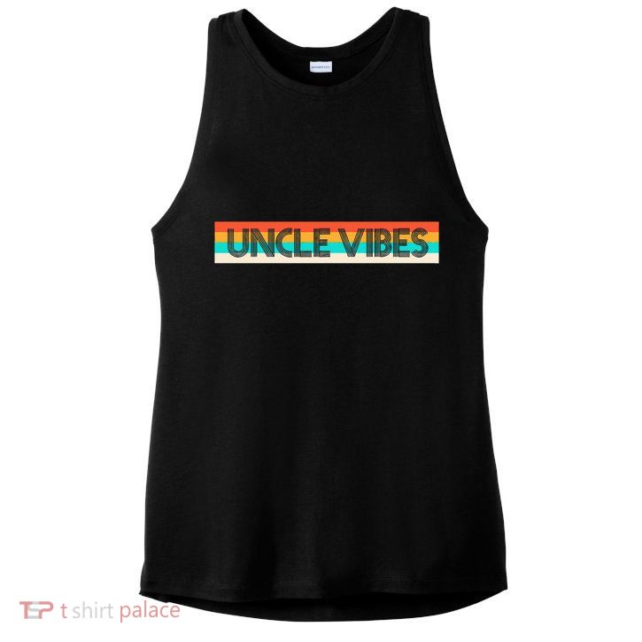 Retro Uncle Vibes Funny Cute Gift Ladies PosiCharge Tri-Blend Wicking Tank