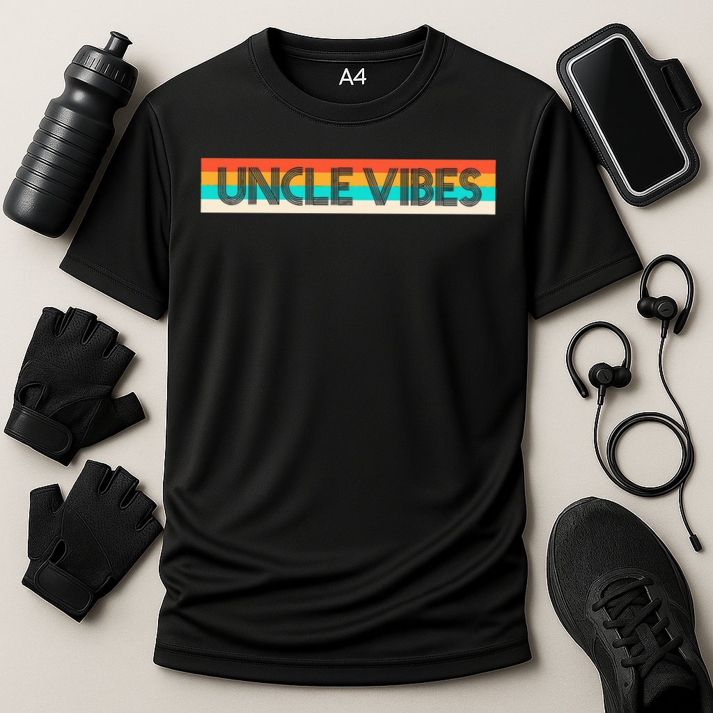 Retro Uncle Vibes Funny Cute Gift Performance Shirt