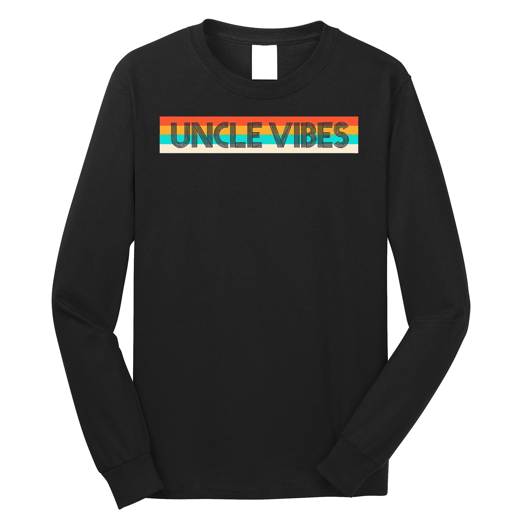 Retro Uncle Vibes Funny Cute Gift Long Sleeve Shirt