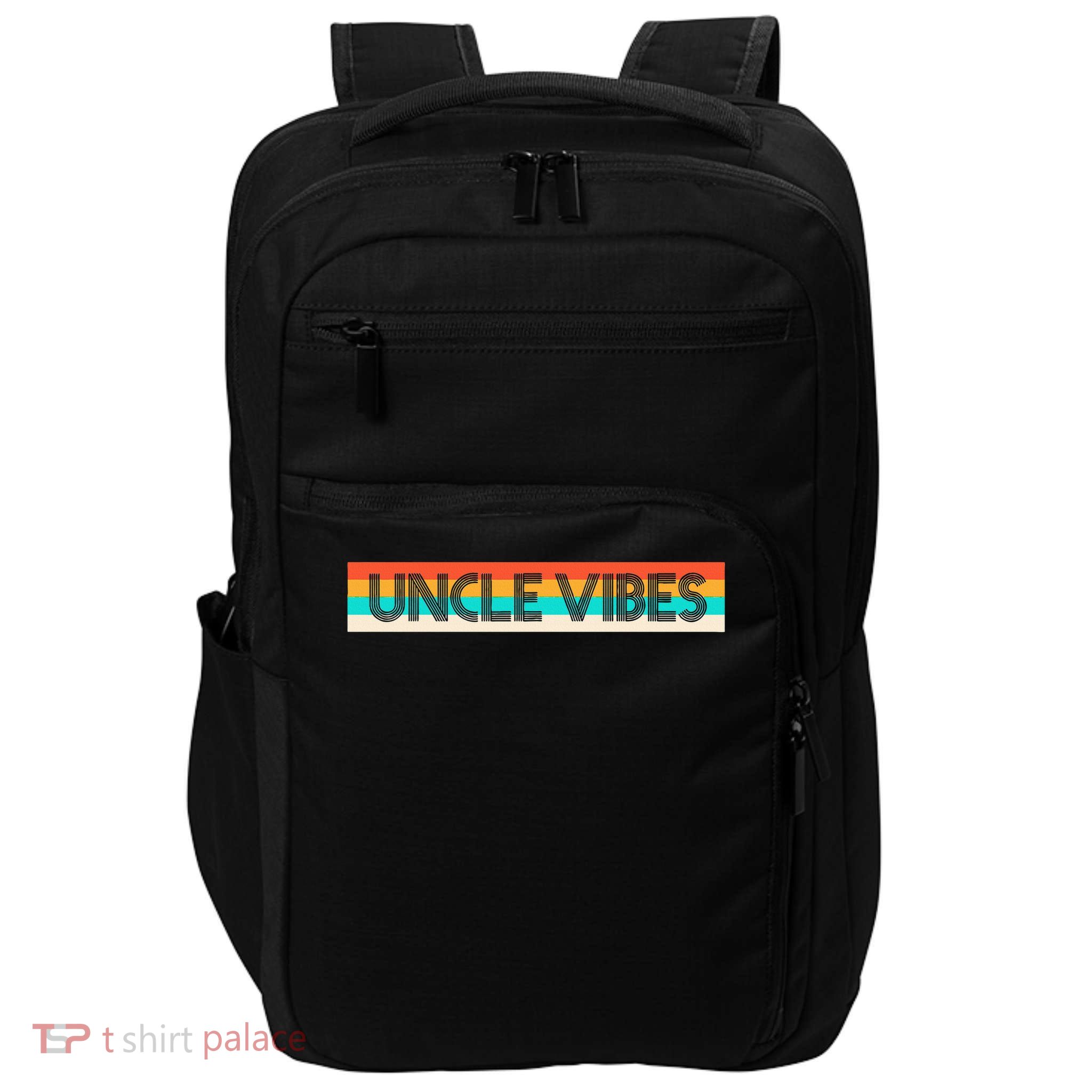 Retro Uncle Vibes Funny Cute Gift Impact Tech Backpack