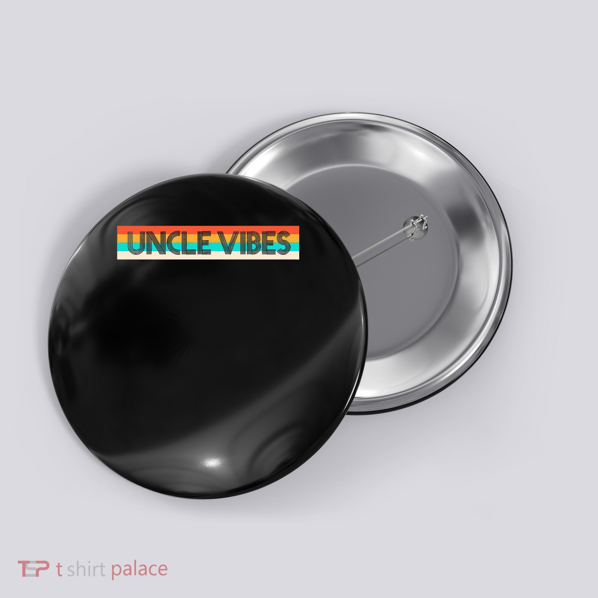 Retro Uncle Vibes Funny Cute Gift Button