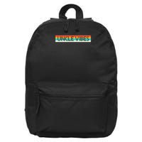 Retro Uncle Vibes Funny Cute Gift 16 in Basic Backpack