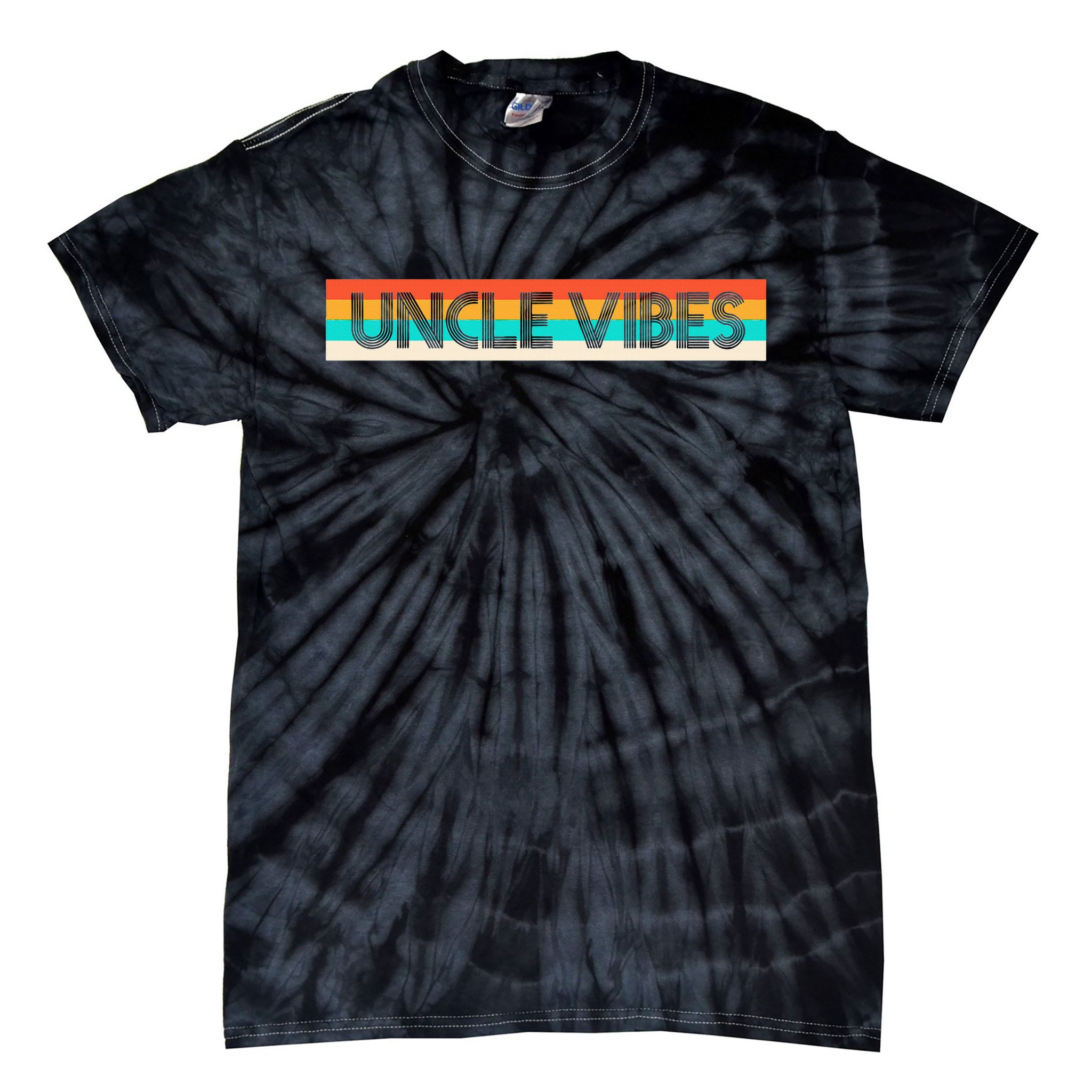 Retro Uncle Vibes Funny Cute Gift Tie-Dye T-Shirt