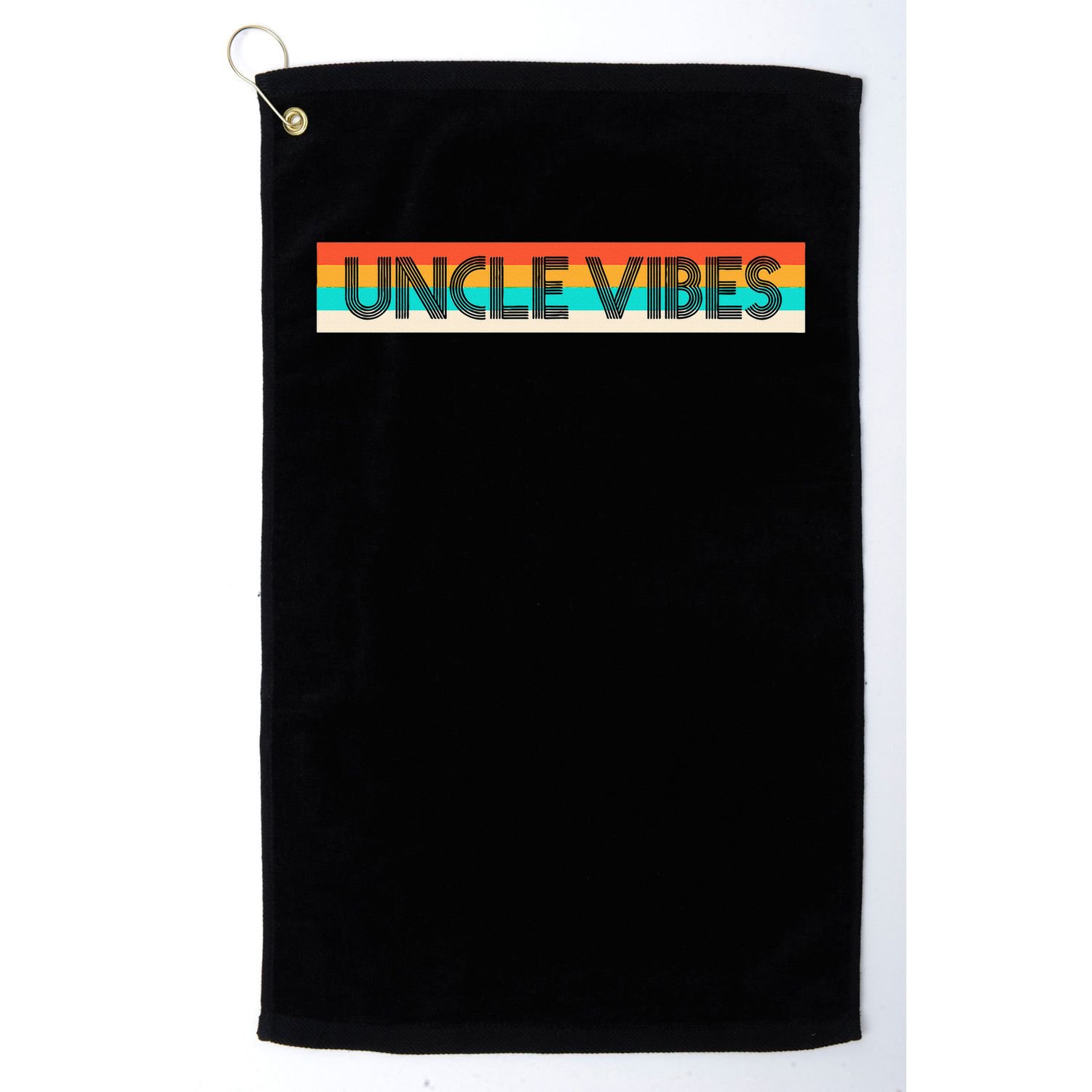 Retro Uncle Vibes Funny Cute Gift Golf Towel