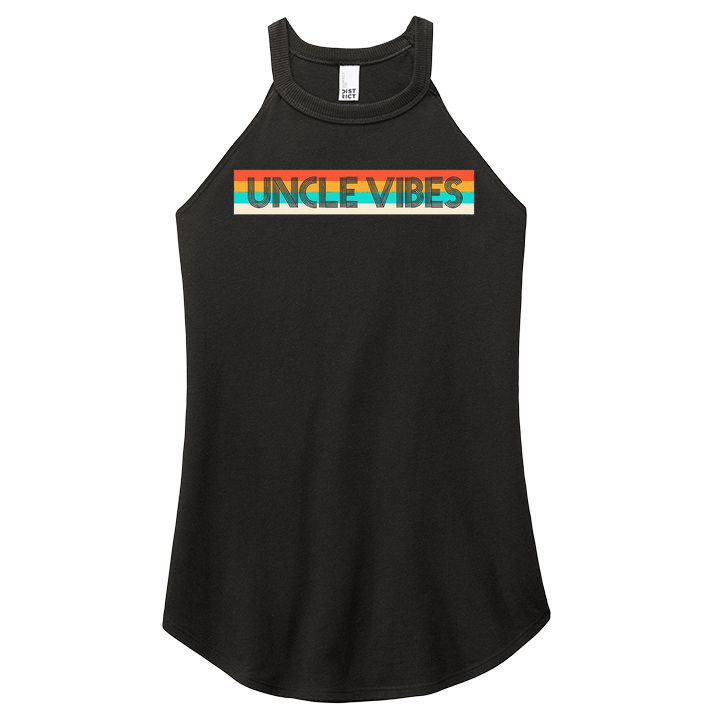 Retro Uncle Vibes Funny Cute Gift Women's Perfect Tri Rocker Tank