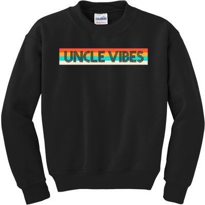 Retro Uncle Vibes Funny Cute Gift Kids Sweatshirt