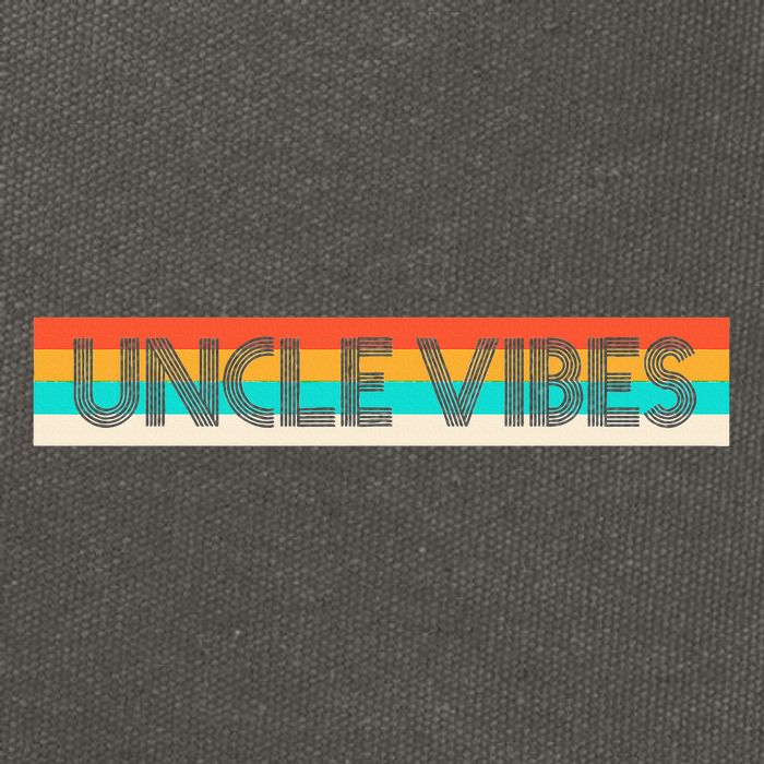 Retro Uncle Vibes Funny Cute Gift Cotton Canvas Backpack