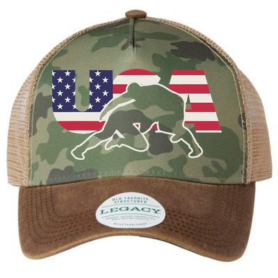 Retro USA Wrestling Apparel  American Gifts for US Wrestler  Legacy Tie Dye Trucker Hat