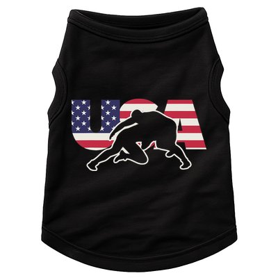 Retro USA Wrestling Apparel  American Gifts for US Wrestler  Doggie Tank