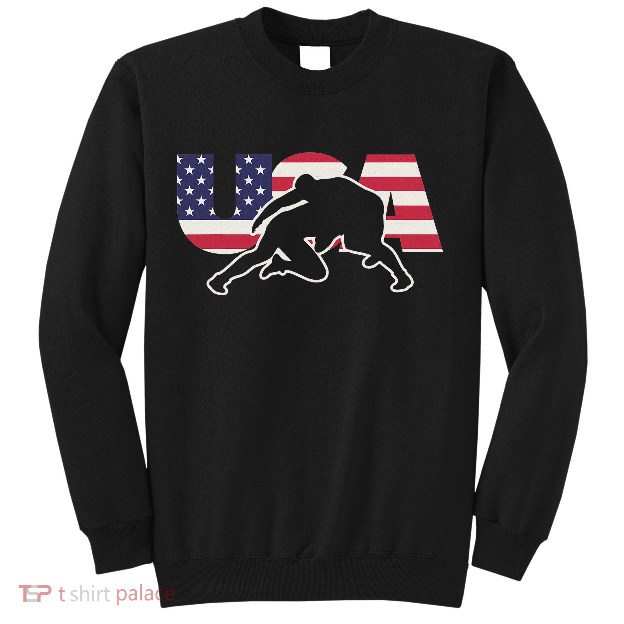 Retro USA Wrestling Apparel  American Gifts for US Wrestler  Sweatshirt