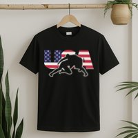 Retro USA Wrestling Apparel  American Gifts for US Wrestler  T-Shirt