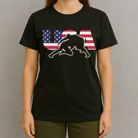 Retro USA Wrestling Apparel  American Gifts for US Wrestler  T-Shirt