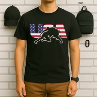 Retro USA Wrestling Apparel  American Gifts for US Wrestler  T-Shirt