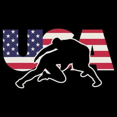 Retro USA Wrestling Apparel  American Gifts for US Wrestler  T-Shirt